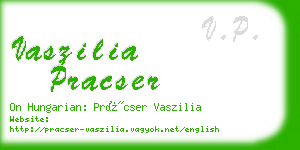 vaszilia pracser business card